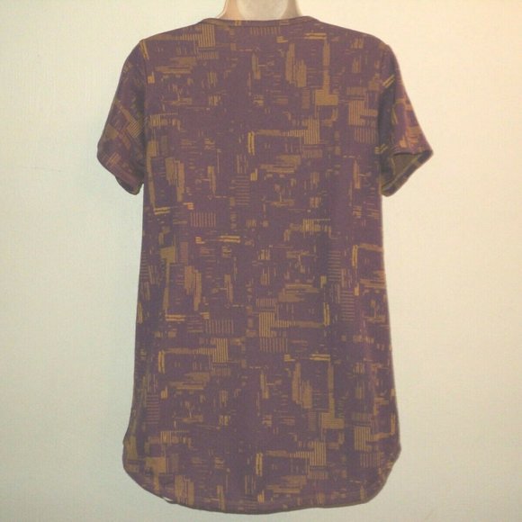 LuLaRoe Sz Small Top Magenta & Camel-Gold Abstract - Picture 4 of 7